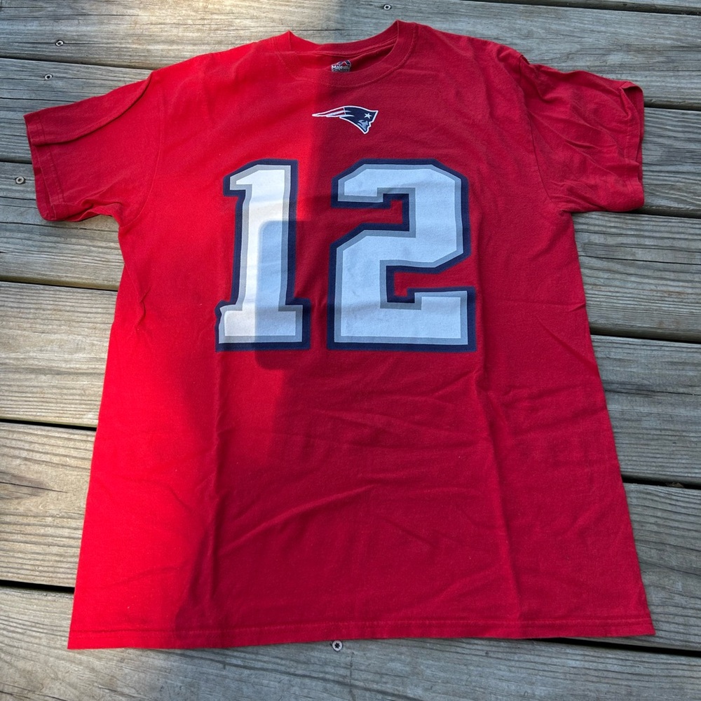 Red Tom Brady Patriots T-Shirt
